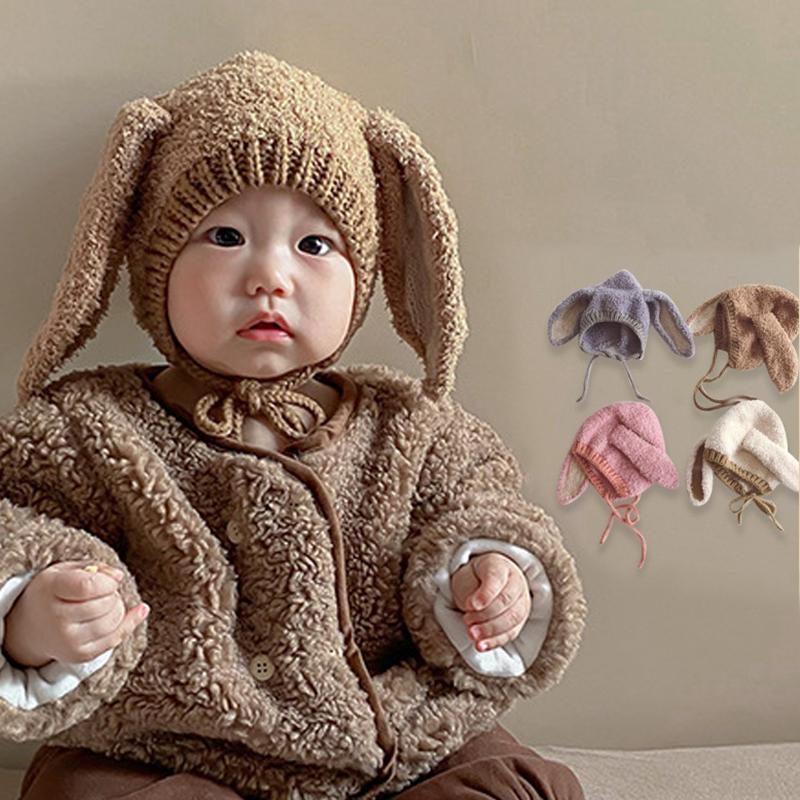 Mũ Len Có Tai Thỏ Dễ Thương Cho Bé Mũ Mùa Đông Ấm Áp Bằng Vải Nhung Lông Cho Trẻ Sơ Sinh Bé Trai Và Bé Gái Mũ Bảo Vệ Tai Mũ Hoạt Hình Thỏ Cho Trẻ Mới Biết Đi