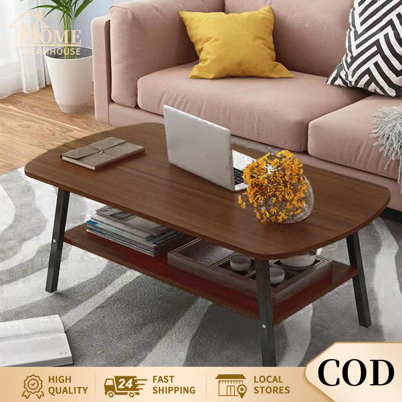 COD Meja Tamu 2 Tingkat Living Room Center Table Coffee Table Meja Kopi Kayu table Meja Sudut Modern Meja Tengah Rumah 0