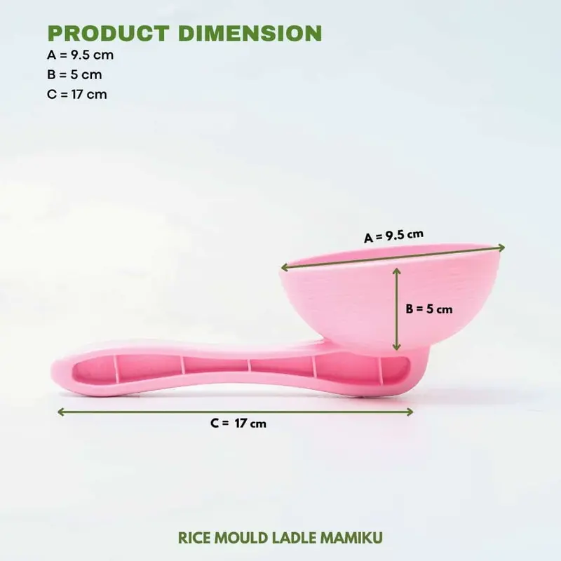 Centong Sendok Cetakan Nasi Bulat Setengah Lingkaran alexish Mamiku / sekop nasi / Rice Mould Ladle (1pcs) 1