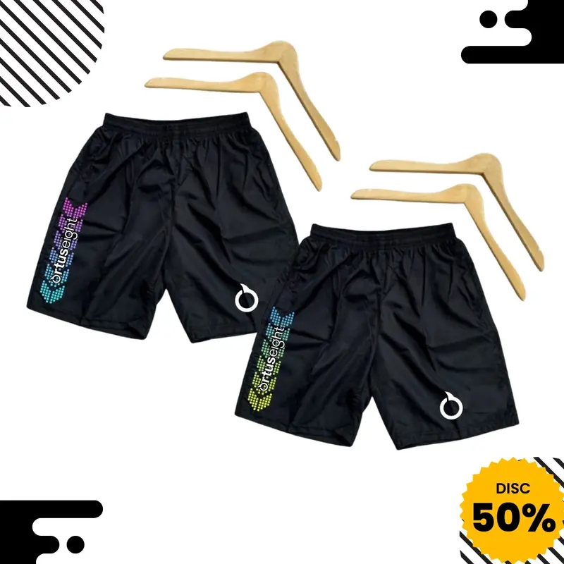 Paket Hemat 20 Ribu Dapat 2 Celana Olahraga Motif Sablon DTF Premium Cocok Buat Couple Pria Wanita Jogging Volly Basket Futsal Sport bola Pendek 5