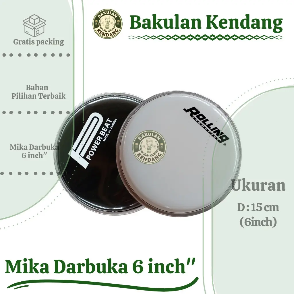 Mika Darbuka 6 inch Calti Dumbuk Anak Alat Musik Tradisional Rolling / Power Beat