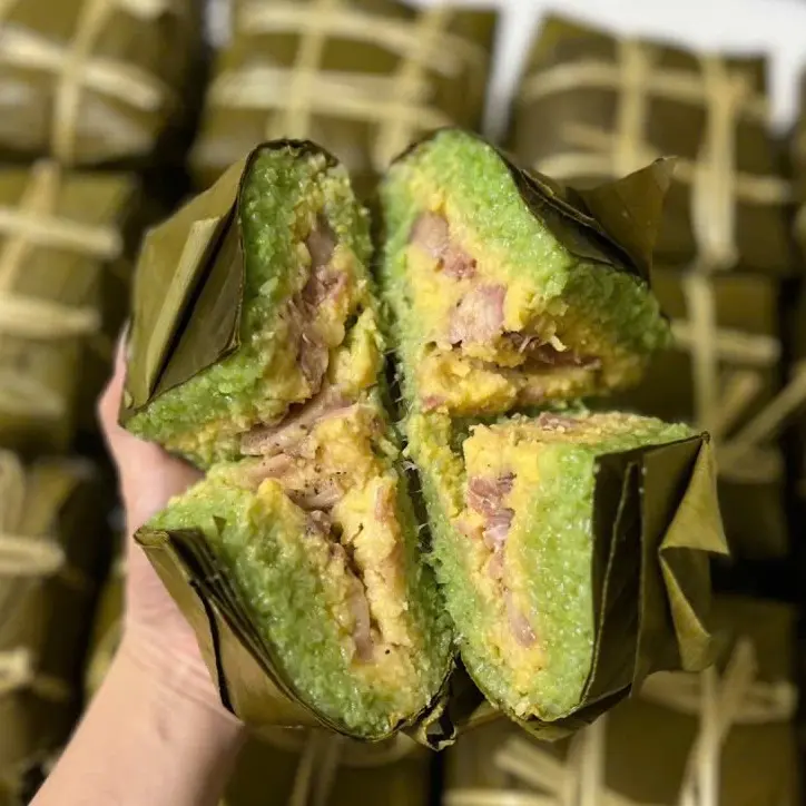 Bánh chưng 1kg vị bắc truyền thống nhân thịt heo đậu xanh 3