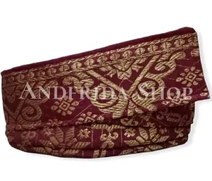 TANJAK MELAYU FULL SONGKET IKAT KEPALA MELAYU DENGAN ORNAMEN KHAS MELAYU BUDAK MELAYU RIAU