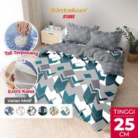 Gambar Kintakun D'LUXE Bedcover satu set Rumbai Tinggi 25cm 160 / 180 Multivarian Seprei Seprai Kamar Lucu Sarung Bantal Guling Kain Karet Murah [KAMAR RUMAHKU] - Zahara, 160 x 200 dari Kamar Rumahku Kota Bandung 1 Tokopedia