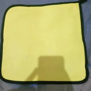 Lap Microfiber Tebal Lembut 2 Warna Anti Lecet Serbaguna 30x30 25X25 Premium Kuning Hitam Cleaning