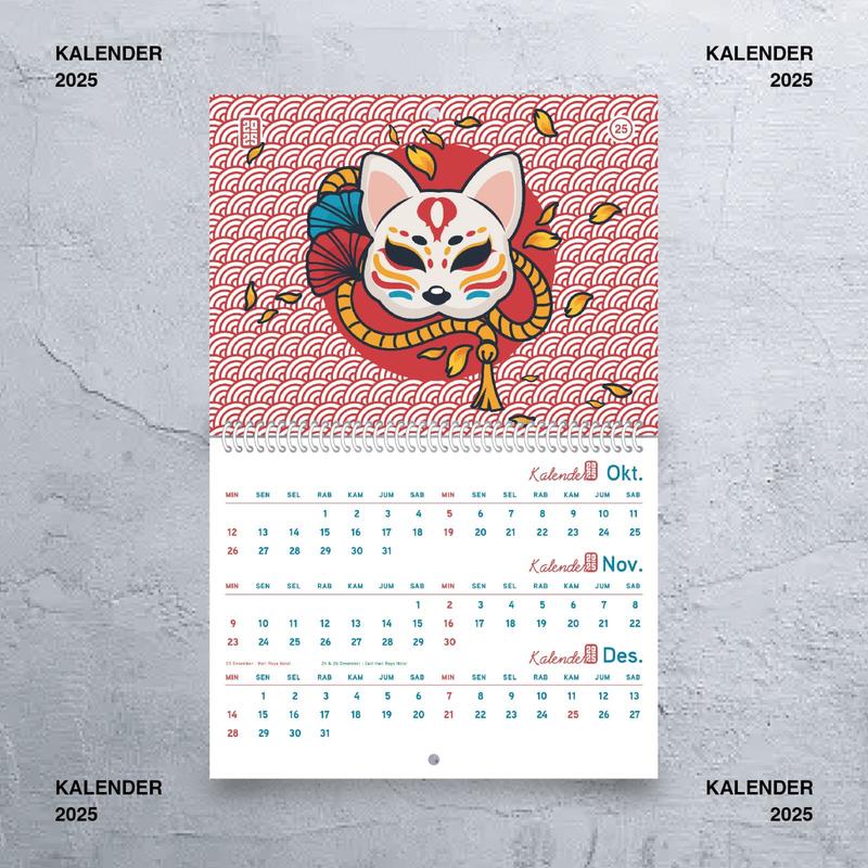 Kalender 2025 Kalender Aesthetic Kalender Dinding 4