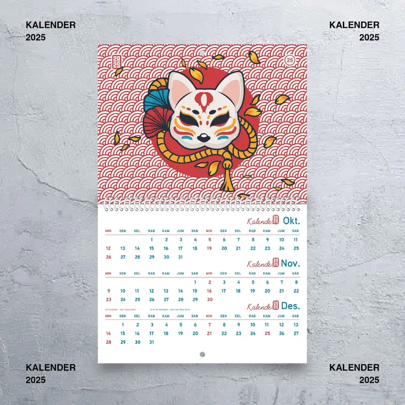 Kalender 2025 Kalender Aesthetic Kalender Dinding 3