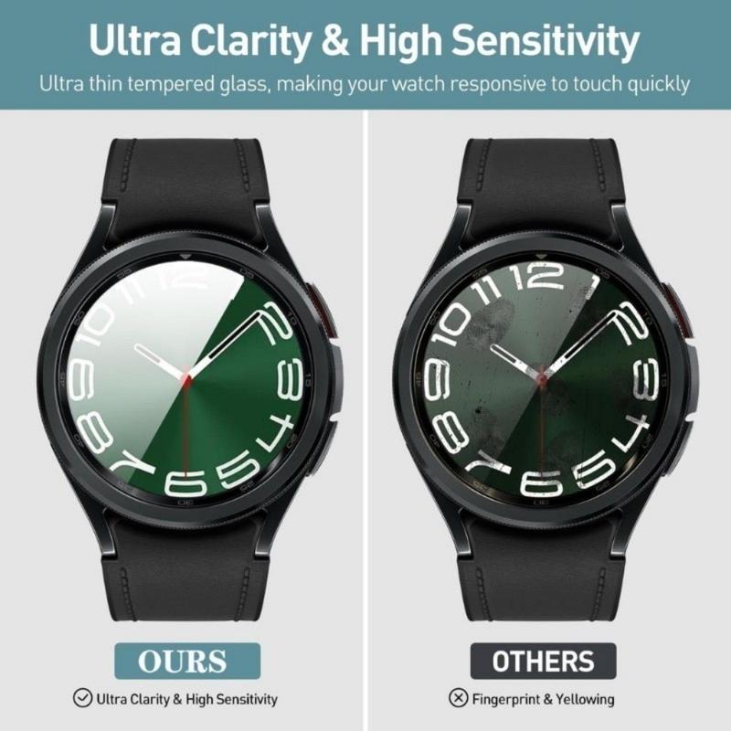 Product Introduction of Tempered Glass for Samsung Galaxy Watch 7 Ultra/Watch 7 6 5 4 40mm 44mm 47mm HD Screen Protector Anti-Scratch Clear Protective Film 11
