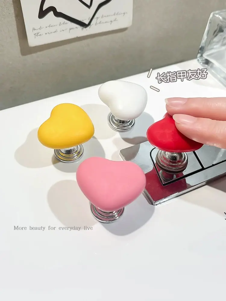 Toilet button Cute flower nail art dedicated bathroom water tank button Universal toilet press