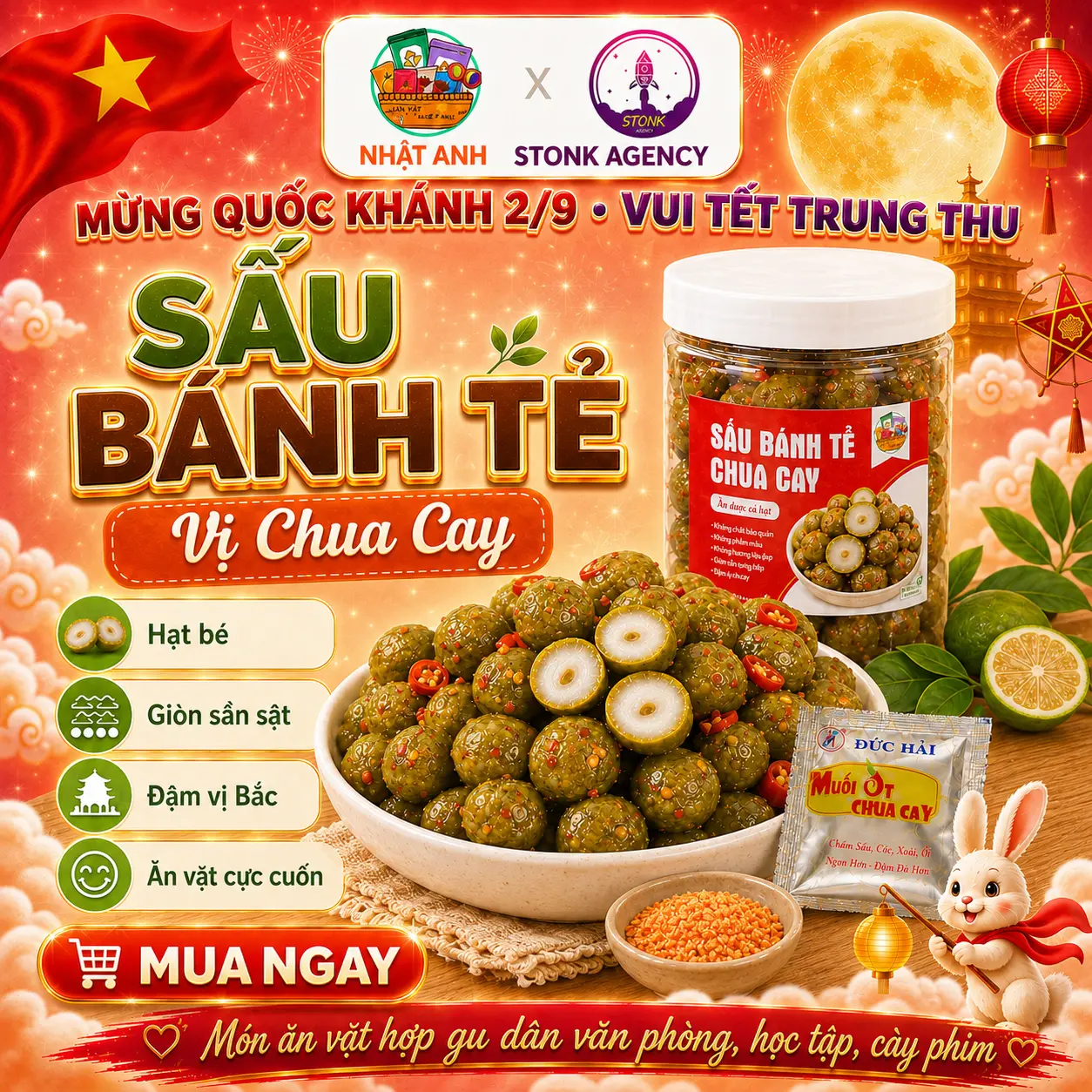 [Hàng Loại 1 SL Có Hạn]  Ô Mai Sấu Giòn Sần Sật Tặng Muối Chấm Ngon - Đặc Sản Hà Nội - Làm từ sấu tươi loại 1 không hạt siêu ngon không chất bảo quản - An toàn cho sức khoẻ- Ô Mai Nhật Anh