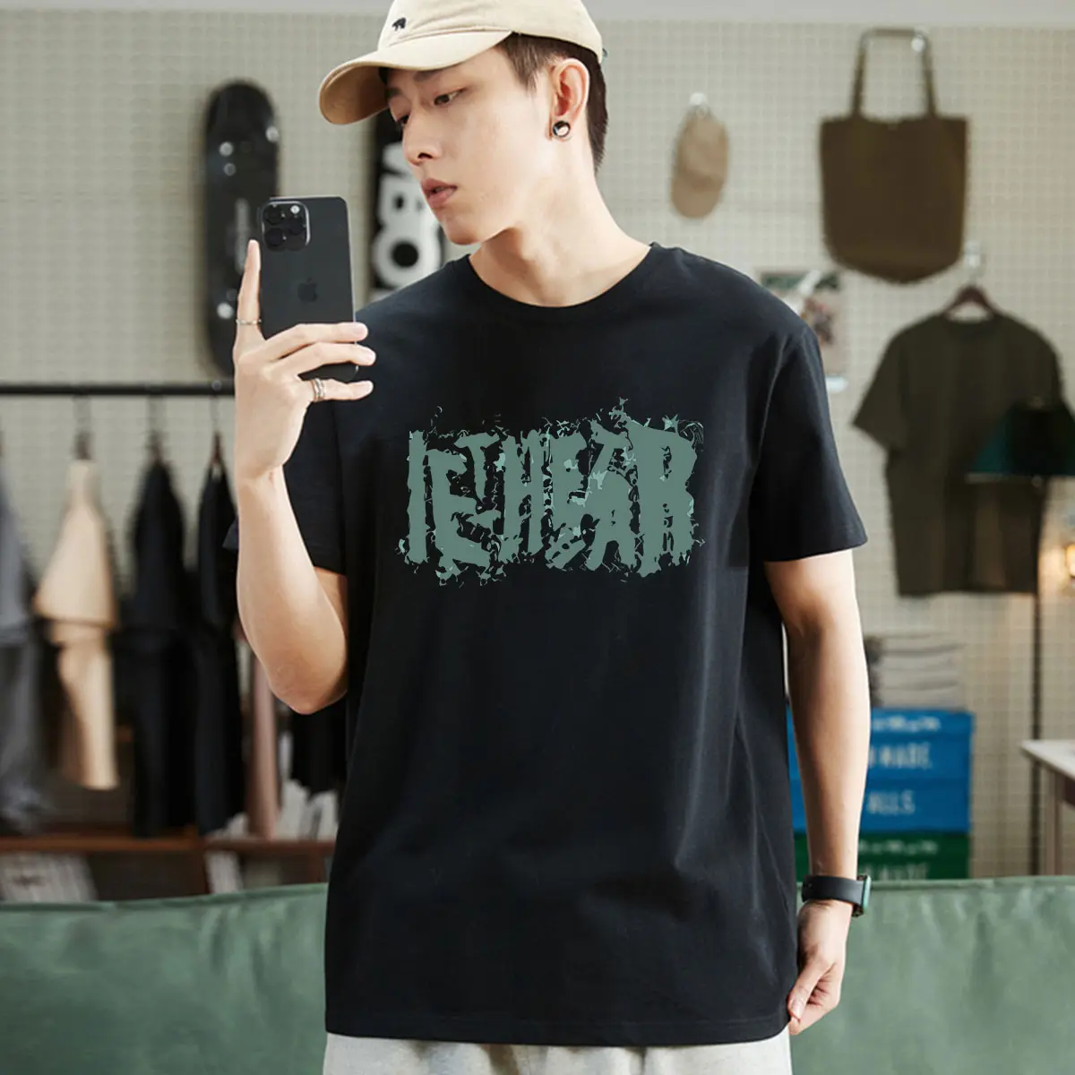 T-shirt Kaos Distro Pria Lengan Pendek  NASA IDOL Nyaman Casual Combed Hitam Putih Dewasa - High Quality 100% Cotton C528  Baju Katun Keren