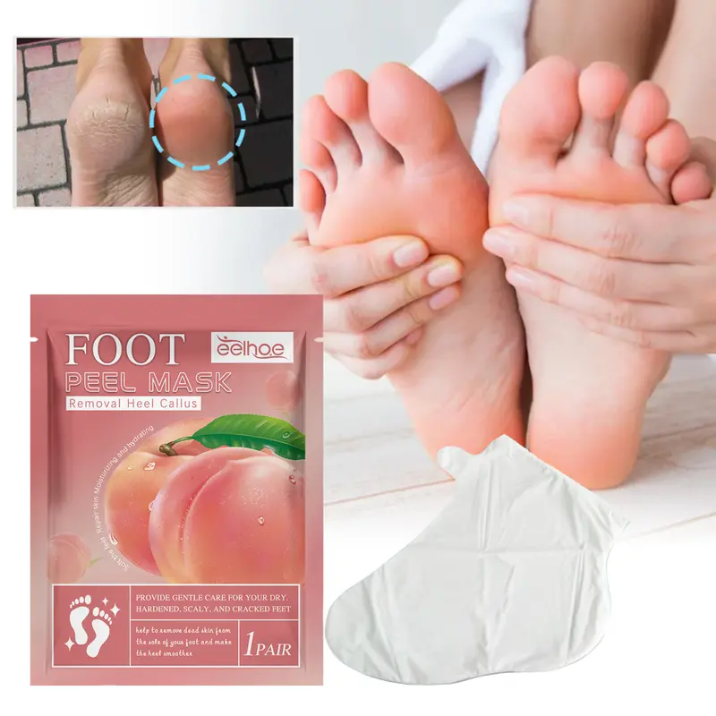 Peach Foot Mask Foot moisturizing and hydrating smooth, tender skin, anti-cracking, dead skin callus care foot mask 1