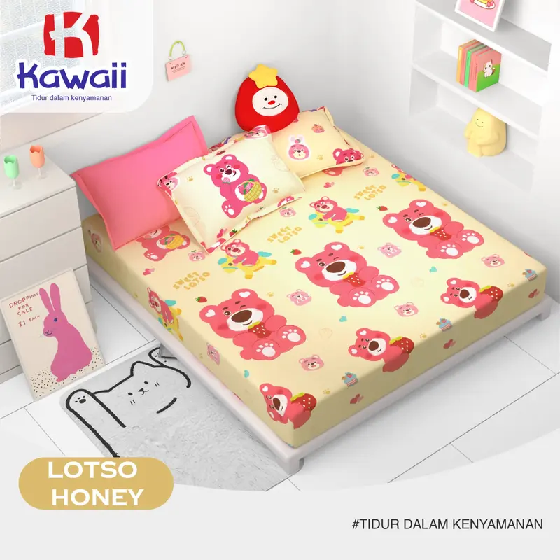 (PART 2) Sprei SATU SET Motif Kartun Anak Homemade Karakter Lucu Kartun Disperse 4
