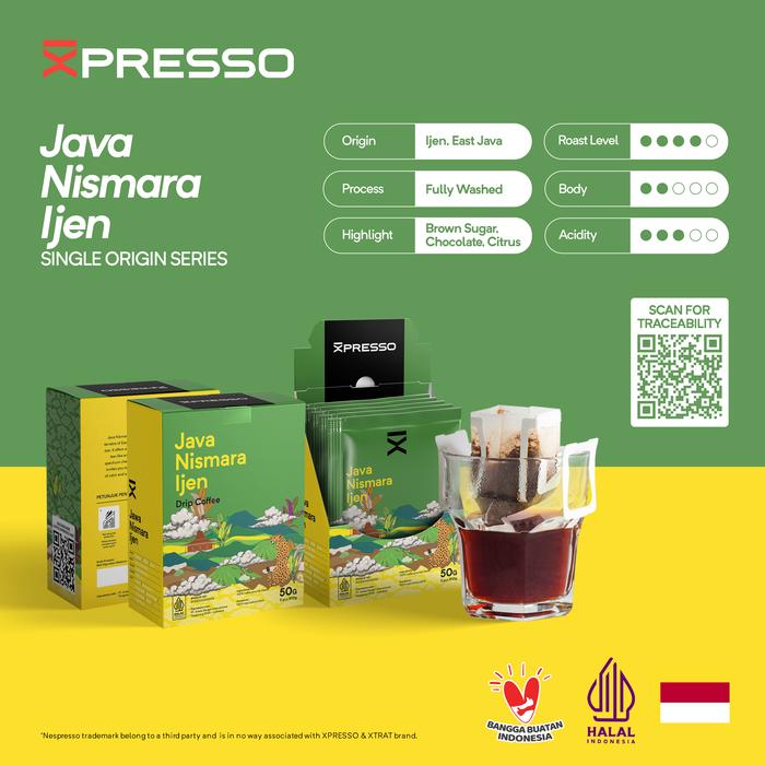 Gambar XPRESSO Drip Bag Coffee - Java Nismara Ijen - Kopi Drip 5 Pcs dari Xpresso Store Kab. Tangerang Tokopedia
