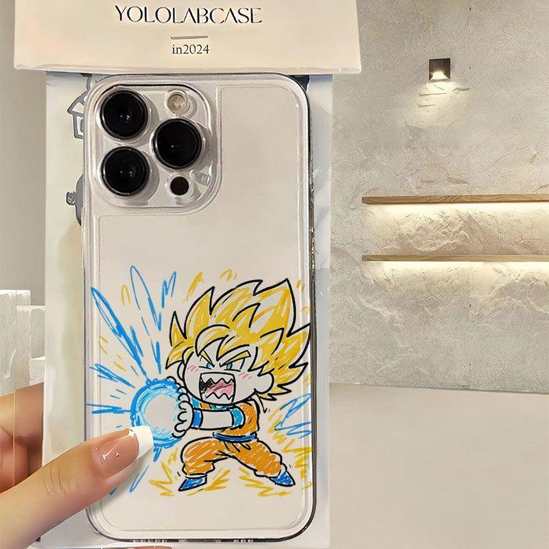 Vỏ điện thoại không gian Saiyan dành cho Apple 18pro vỏ bảo vệ iPhone 16 trong suốt