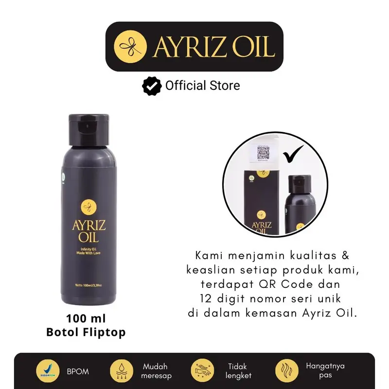 Ayriz Oil 100 ml Minyak Terapi Herbal Minyak Urut Minyak Balur Nusantara Massage Oil 0