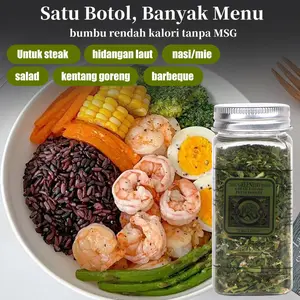 GREENDAY Garam Bawang Putih Parsley Tanpa MSG Rendah Kalori Bumbu Majemuk Serbaguna untuk Steak Sayur & Masakan Sehari-hari