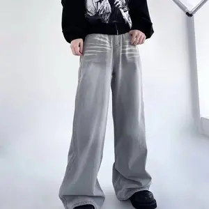 Celana Highwaist Loose Jeans Wanita Celana Panjang Loose Baggy Jeans Semi Retro Korean Style Hitam Straight Bawahan Oversize Nyaman Lembut Dewasa Unisex Denim