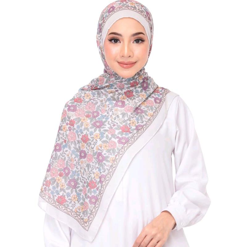 Shawl Cotton Premium Corak Floral Printed 1.8m Long - Long Pashmina ...