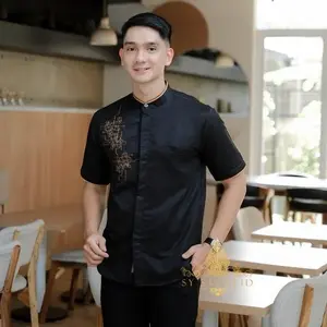 Baju Koko Pria Lengan Pendek Warna Burgundy Hitam Putih Sage - Kain Toyobo Tebal dan Halus - Formal