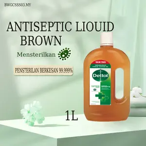 Dettol Paket nilai cairan antiseptikantibakteri coklat Antiseptic Liquid Cairanantiseptik 1000ML
