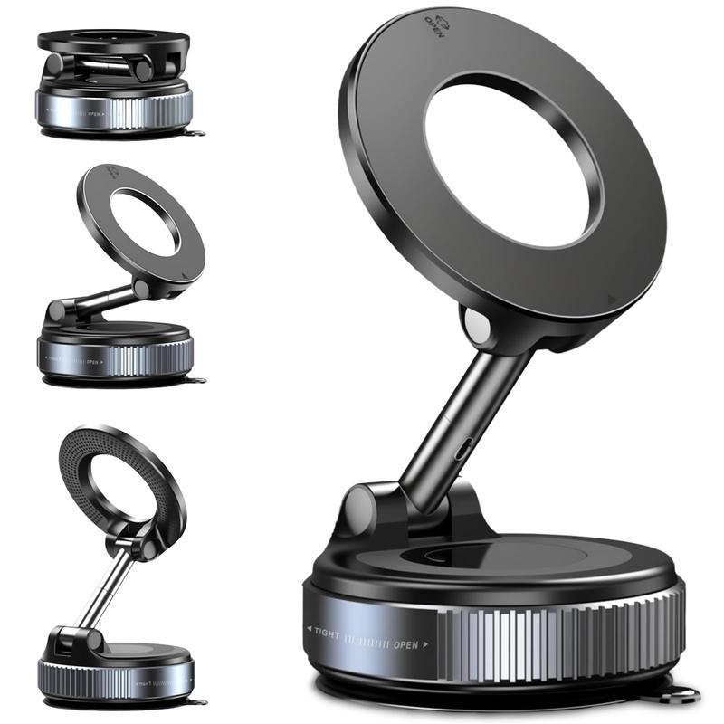 Soporte magnético de succión al aspiradora, Envío de placa magnética anular plegable y retráctil manos libres con ventosa para coche, gimnasio, espejo, superficie lisa, compatible con iPhone Android y todos los teléfonos - Foto 8