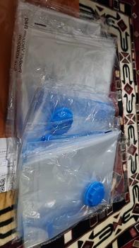 Product Review of Durable Vacuum Storage Bags, Space Saver Sealer Compression Bags for Blankets, Comforters, Pillows, Clothes Storage from 😬**🇬 0