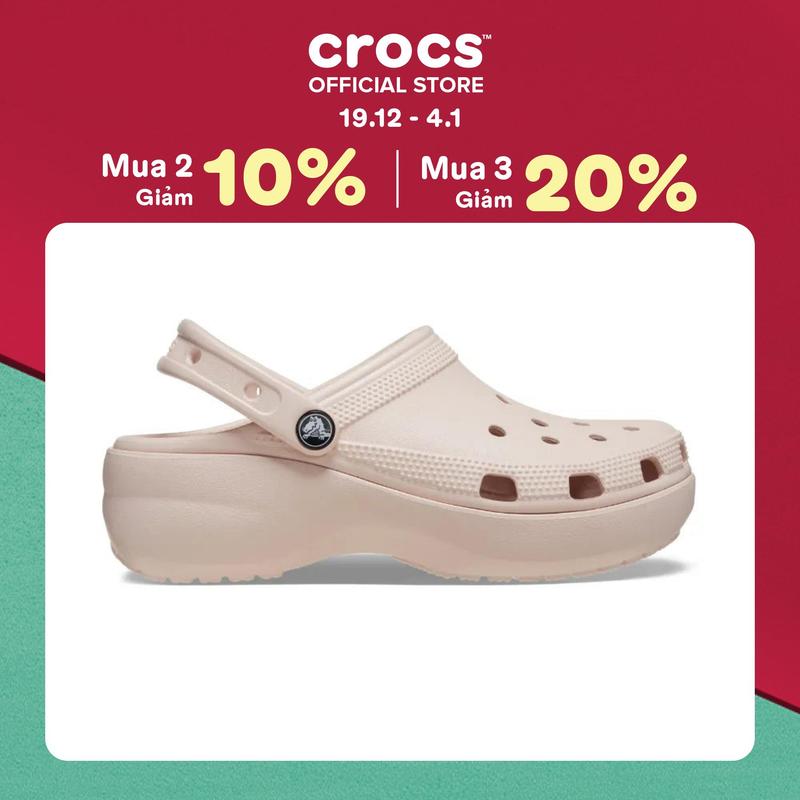  Giày Clog Nữ Crocs Classic Platform - Quartz - 206750-6UR 