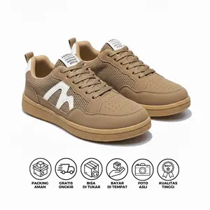 Sneakers Pria Kekinian 40-45 | Trendy & Nyaman Bahan Mesh Breathable Anti Gerah