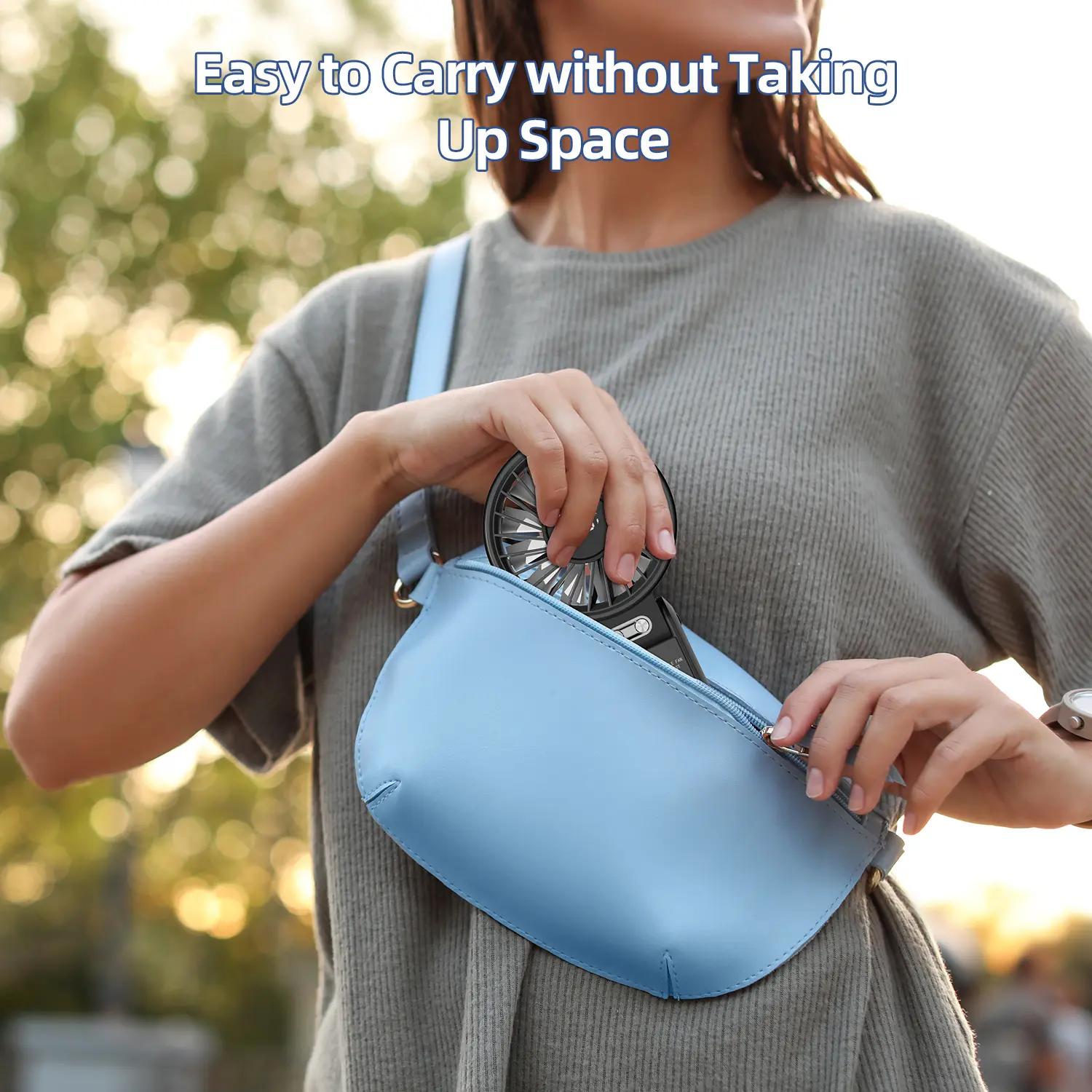 Quạt Mini Cầm Tay goojodoq, Mới, Dung Lượng 4000mAh, Yên Tĩnh, Lưu Lượng Không Khí Tốc Độ Cao, Điều Chỉnh Tốc Độ Vô Cấp 100 Mức, Quạt Đeo Cổ Gấp Gọn, Không Tay, Pin Bền, Có Cổng Type-C, Thích Hợp Để Sử Dụng Cuối Cùng, GOOJODOQ | BigBuy360 - bigbuy360.vn