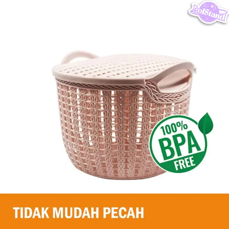 Keranjang TOPAS TUTUP / Keranjang Serbaguna /Storage Basket / Box / Kotak Penyimpanan Organizer Anak 3