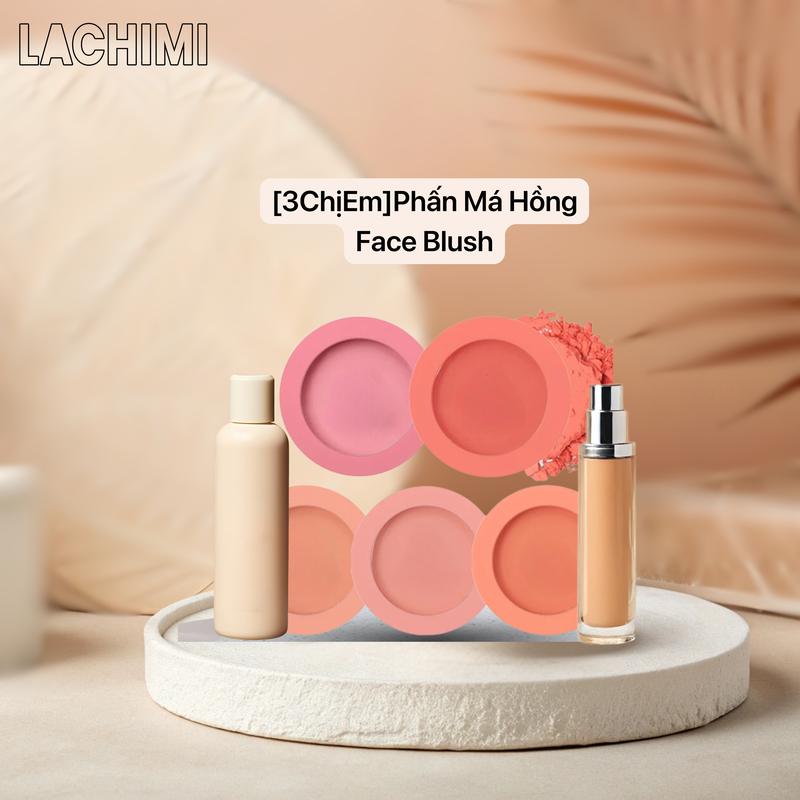   3ChịEm Phấn Má Hồng Mịn Lì Face Blush City Mauve Mono Pink 5.5g Trang Điểm Mỹ Phẩm Cosmetic 