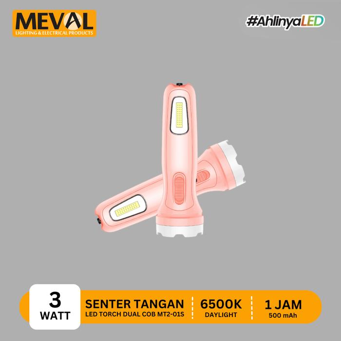 Gambar MEVAL Senter Dual Fungsi DUAL COB LED 3 Watt - Putih dari MEVAL ID Kota Tangerang Tokopedia