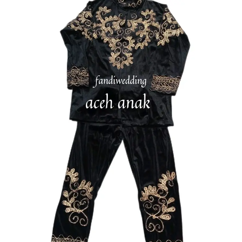 baju adat aceh anak bahan bludru 0