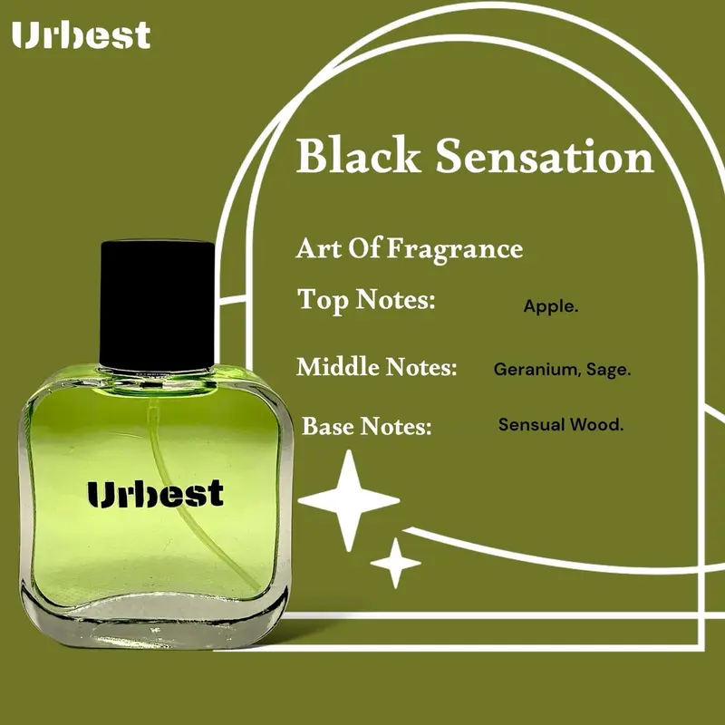 Urbest Original - (Black Sensation) Extrait De Parfume 50 ml (Unisex) Tahan Lama - Garansi Wangi 2
