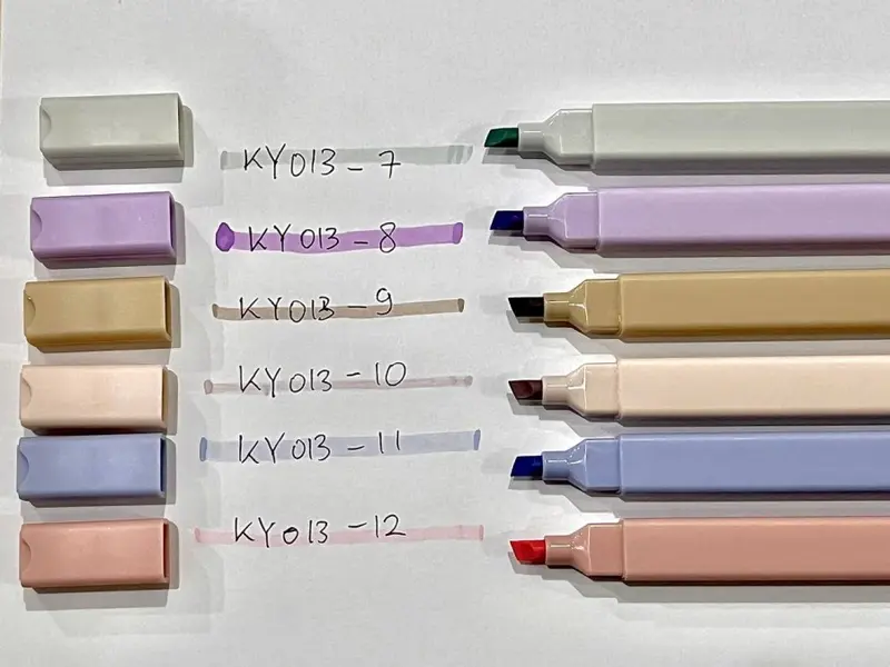 KYUKA Highlighter spidol stabilo set Marker pen 2 in 1 pastel untuk alat tulis kantor sekolah / set dan satuan Stationery 5