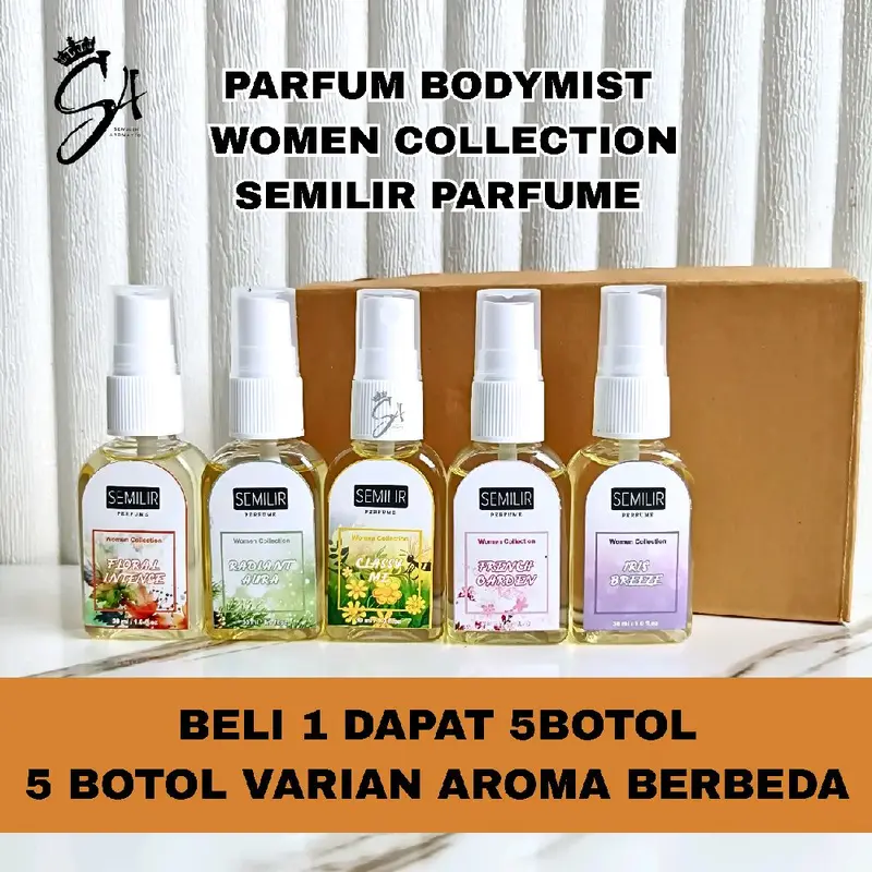 Parfum Women Collection SEMILIR 5 Botol Parfum Bodymist Wangi Tahan lama 0
