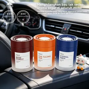 Pewangi mobil padat aroma teh salju pegunungan segar alami, sesuai standar cup holder kendaraan umum. Ekstrak melati dan bunga putih murni, menghilangkan bau pengap tanpa aroma kimia menusuk hidung, pemakaian awet stabil untuk semua pengguna kendaraan.
