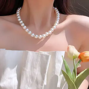Kalung Mutiara Putih Elegan Korean Style Untuk Wanita Ukuran 6 mm & 10 mm KL-2095