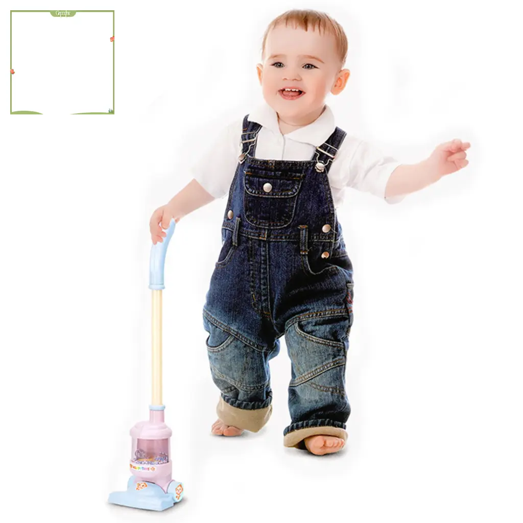 Grpoqhx|  Kids Vacuum Cleaner Toy Brilliant Kids Cleaning Set Sound Setting Wonderful Children House Cleaning Toys Hand-held Fun Portable Kids Cleaning Set for Role Play Hand-held