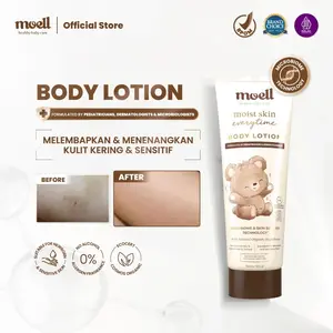 [SIAP KIRIM] Moell Moist Skin Everytime body lotion 185gr / body lotion bayi / natural organic / lotion pelembab kulit baby / aman untuk kulit sensitif