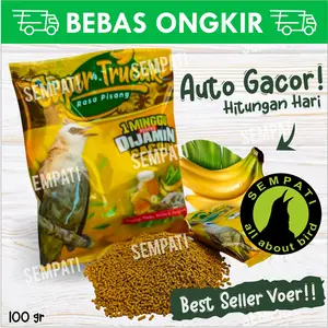 VOER SUPER TRUCUK SEMPATI PELLET PUR VOER PISANG PAKAN BURUNG VOERTRSM