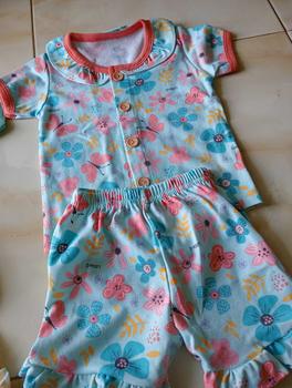 Product Review of Little Q - BIS Rampel Baju Bayi Pendek Kancing Depan Celana Pendek from Z**a Y**a 0
