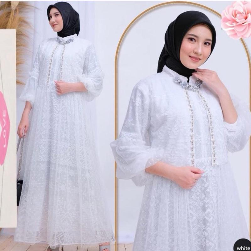 MAXI // GAMIS WANITA RAFIKA 2 UKURAN DPN SLETING (BUSUI) Muslim, Mewah 9