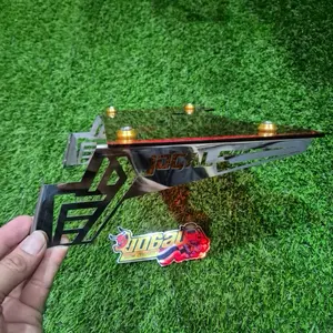 TU26 ZigZag Dudukan Akrilik Talang Air Variasi Mesin Semprot Hama 2Tak Bisa Untuk Cakra WR Yamamax Dll