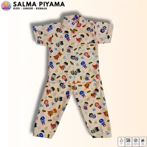 Setelan Piyama anak Baju Tidur Kancing Perempuan/Laki-laki 10-16+ Tahun New Motif - Salma Collection