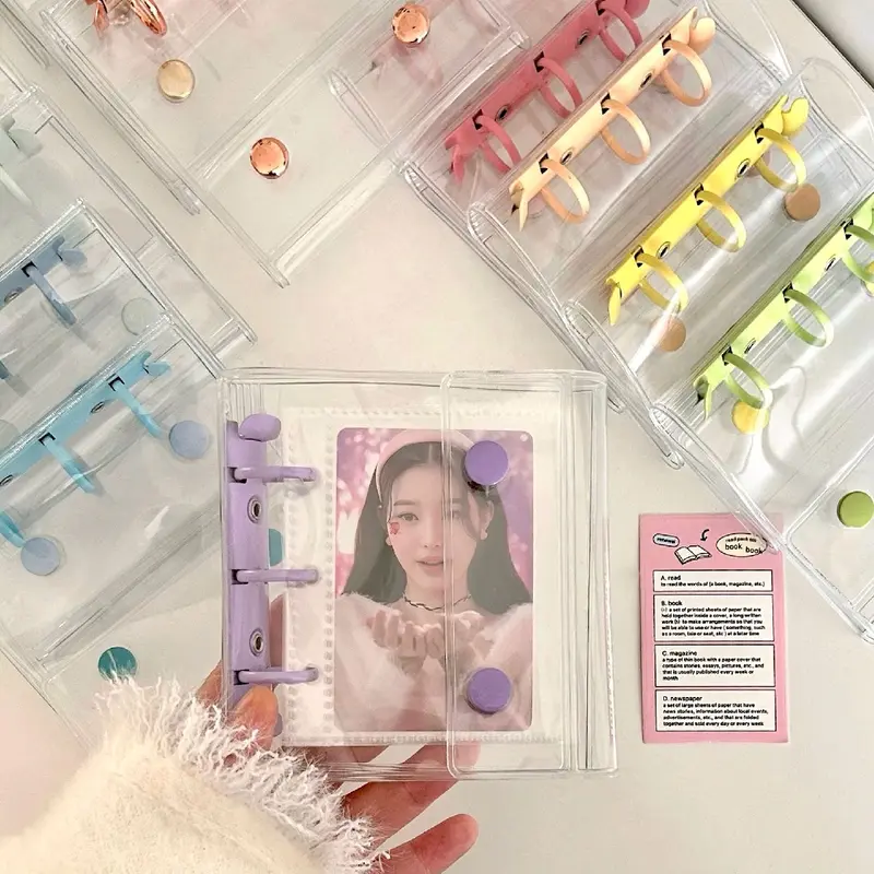 Binder mini 3 ring journal scrapbook diary binder photocard kpop notebook 2