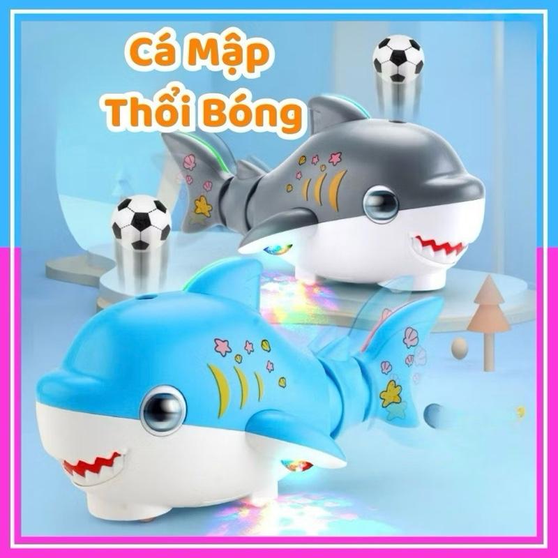 Đồ Chơi Cá Heo,Cá Mập Thổi Bóng Bay – Đu Đưa, Phát Nhạc, Đèn LED –Kích Thước 25x13x13cm Quà Tặng Cho Bé iu