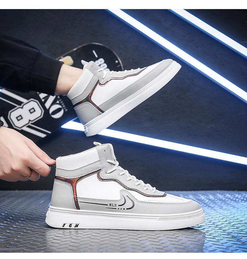 Product Introduction of Autumn and Winter 2023 Men's High top Board Shoes Air Force One Korean Fashion Student Casual Sneakers AJ Fashion Men's Shoes 15