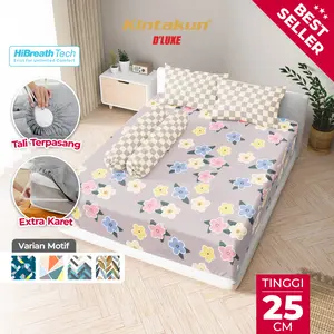 [Best Seller] - Sprei 100/120/160/180 Kintakun DLUXE Tinggi 25cm Microtex – Lembut, Adem & double karet - Multivariant